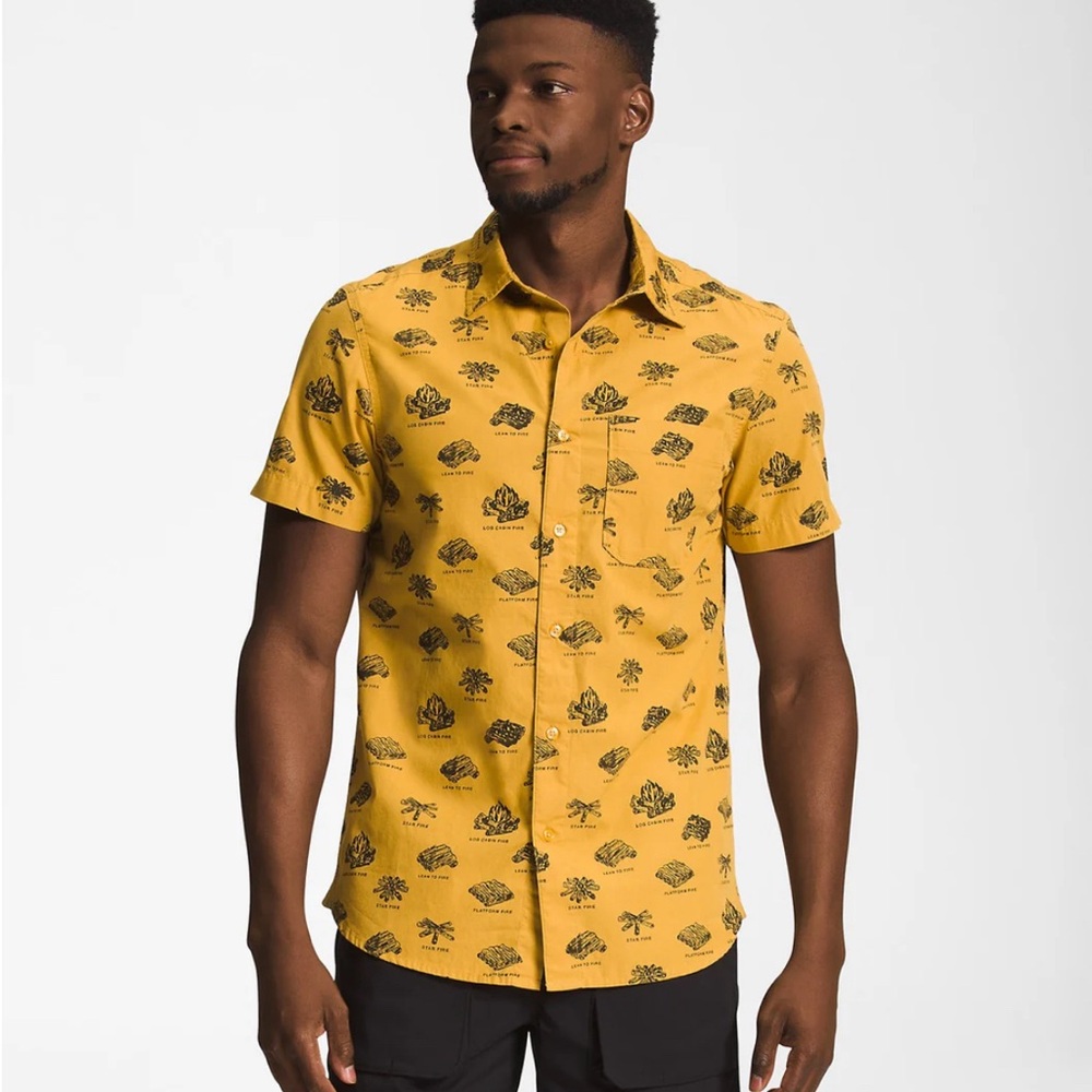 The North Face Yellow Patterned Men's Shirt